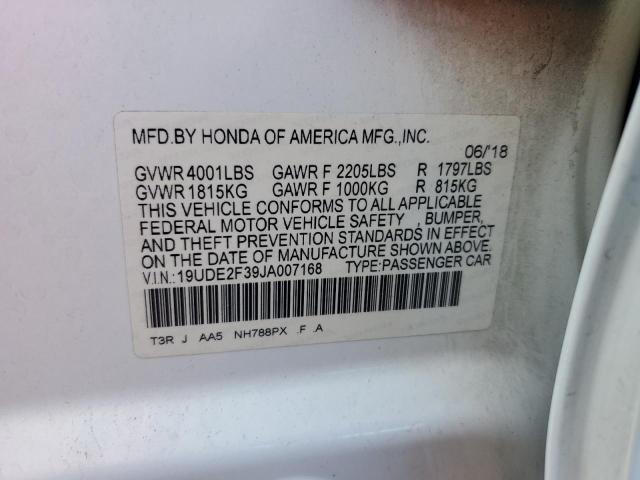 2018 ACURA ILX BASE W - 19UDE2F39JA007168