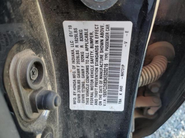 19XFC2E83KE020216 2019 HONDA CIVIC