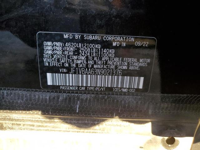 2022 SUBARU WRX - JF1VBAA63N9021376