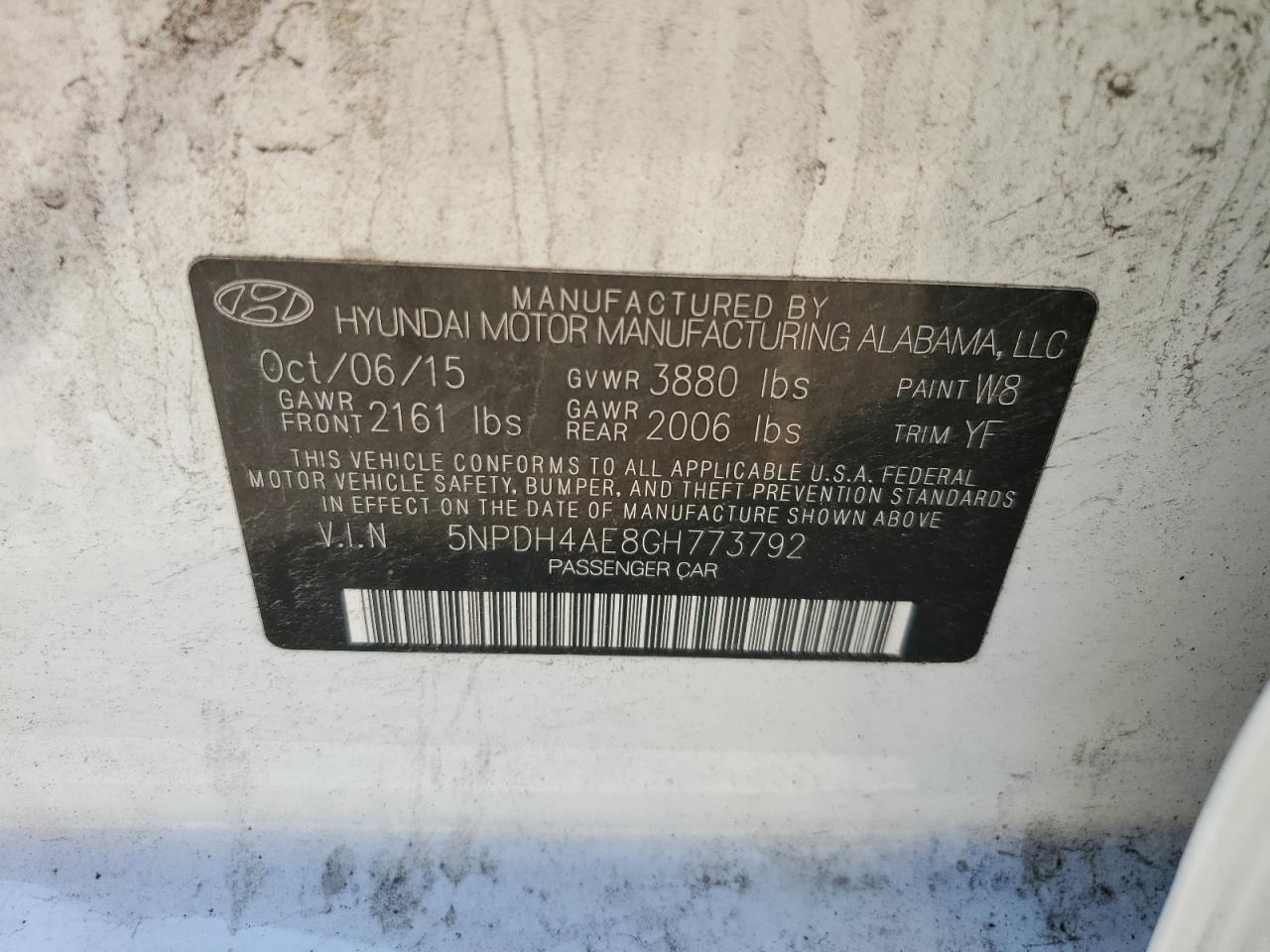 Lot #2998462876 2016 HYUNDAI ELANTRA SE