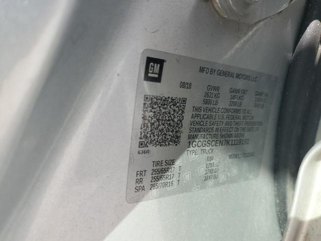 2019 CHEVROLET COLORADO L - 1GCGSCEN7K1119191