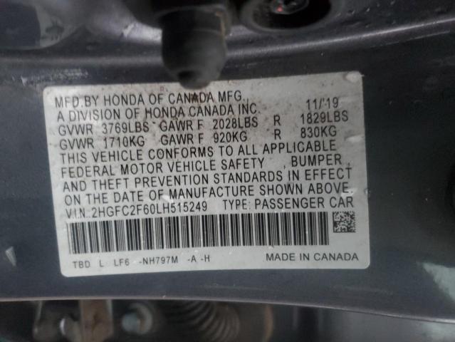 2020 HONDA CIVIC LX - 2HGFC2F60LH515249
