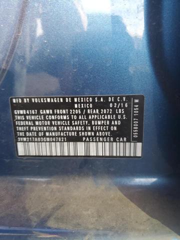 2016 VOLKSWAGEN GOLF S/SE 3VW217AU3GM047821
