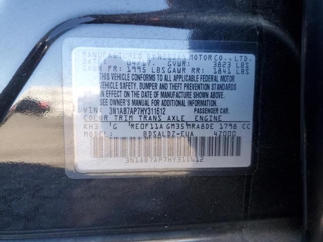 2017 NISSAN SENTRA S 3N1AB7AP7HY311612