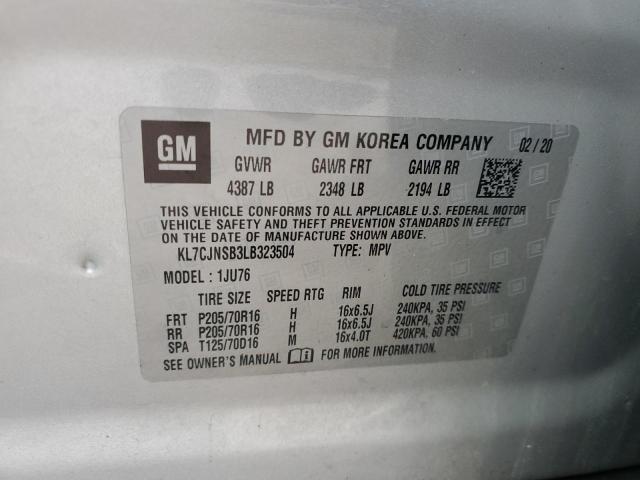 2020 CHEVROLET TRAX LS - KL7CJNSB3LB323504