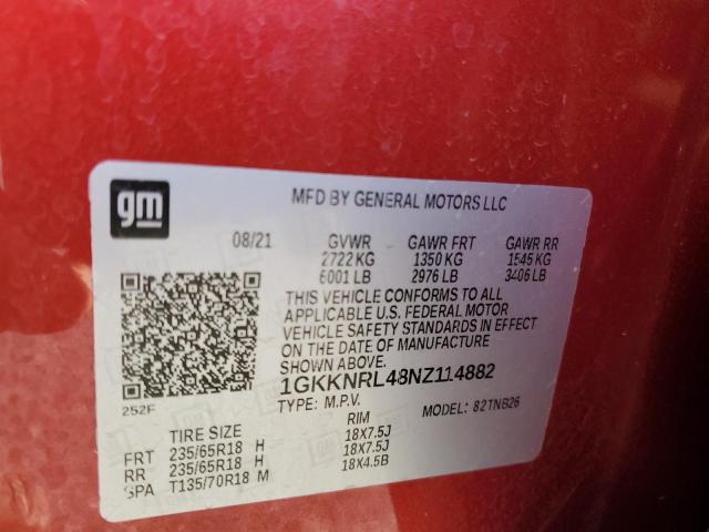 2022 GMC ACADIA SLE - 1GKKNRL48NZ114882