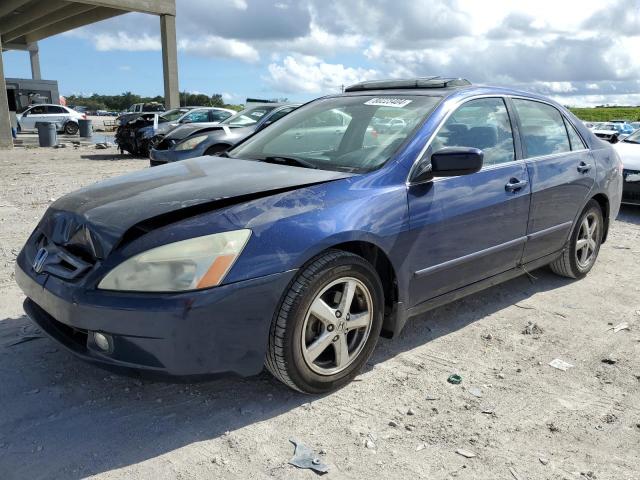 HONDA ACCORD EX 2003 blue  gas 1HGCM56613A111375 photo #1