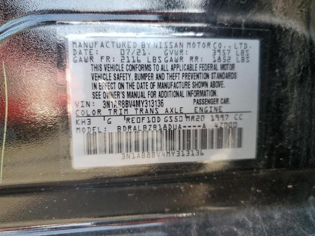 VIN 3N1AB8BV4MY313136 2021 NISSAN SENTRA no.13