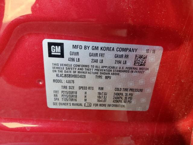 2017 BUICK ENCORE PRE - KL4CJBSB5HB034028