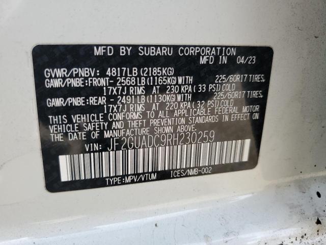 2024 SUBARU CROSSTREK - JF2GUADC9RH230259