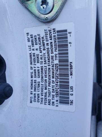 2016 HONDA CIVIC EX - 19XFC1F47GE214325