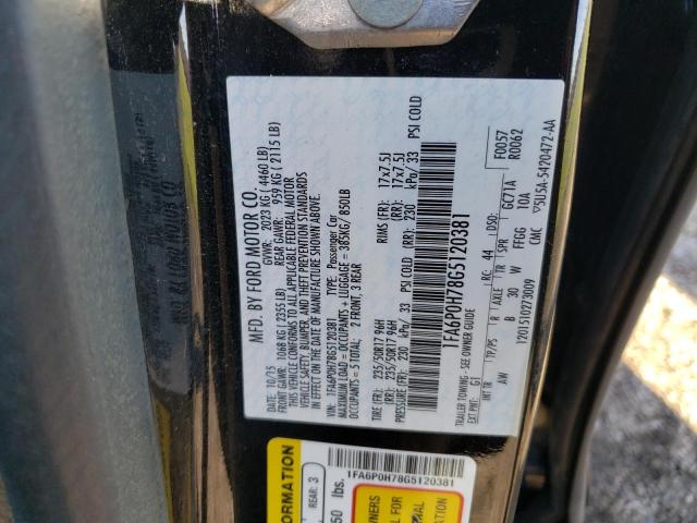 VIN 1FA6P0H78G5120381 2016 Ford Fusion, SE no.12