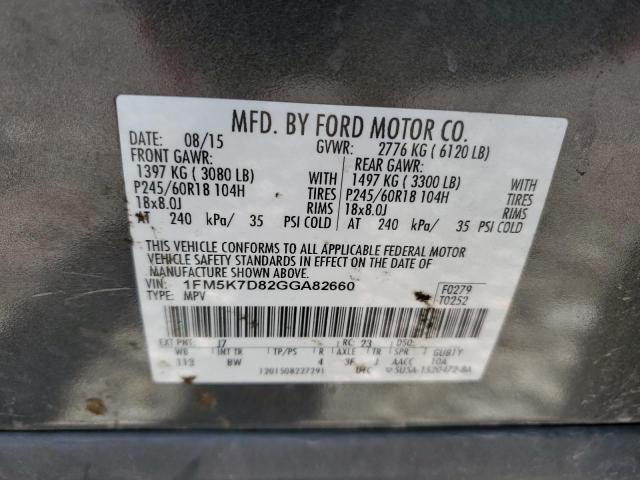 2016 FORD EXPLORER X - 1FM5K7D82GGA82660