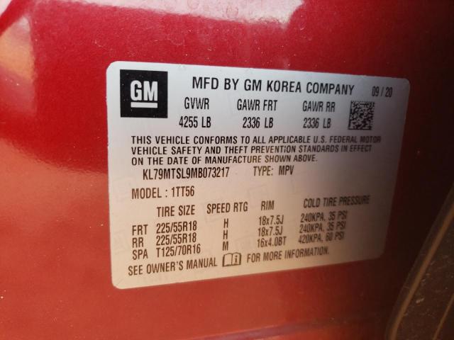 2021 CHEVROLET TRAILBLAZE - KL79MTSL9MB073217