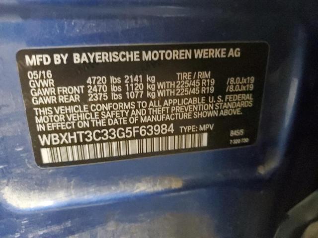 VIN WBXHT3C33G5F63984 2016 BMW X1 no.13