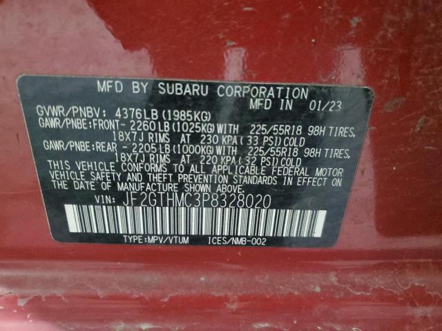 2023 SUBARU CROSSTREK - JF2GTHMC3P8328020
