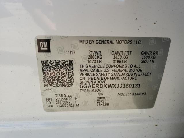 2018 BUICK ENCLAVE AV - 5GAERDKWXJJ160131