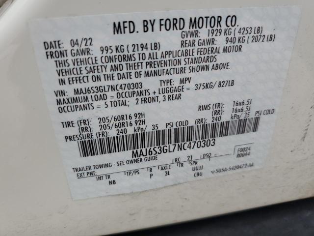 2022 FORD ECOSPORT S - MAJ6S3GL7NC470303