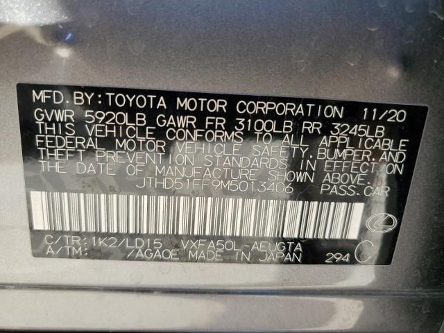 2021 LEXUS LS 500 BAS JTHD51FF9M5013406