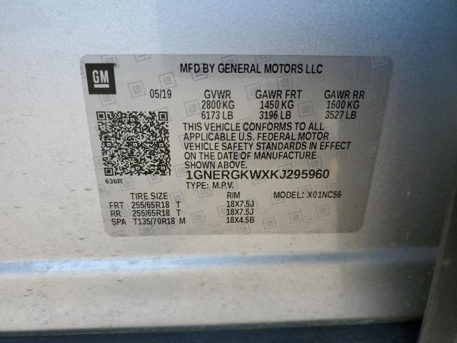 2019 CHEVROLET TRAVERSE L - 1GNERGKWXKJ295960