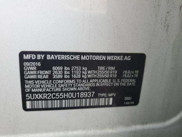 2017 BMW X5 SDRIVE3 - 5UXKR2C55H0U18937