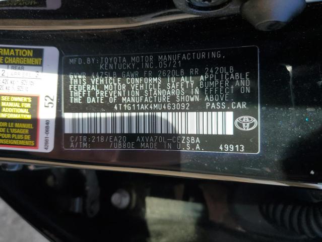 VIN 4T1G11AK4MU463092 2021 TOYOTA CAMRY no.13