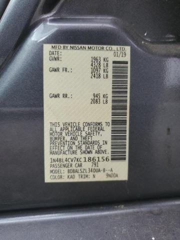 2019 NISSAN ALTIMA SR - 1N4BL4CV7KC186156