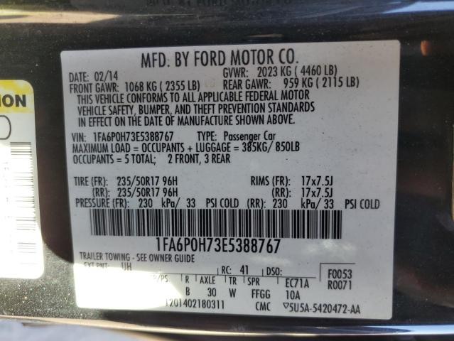 VIN 1FA6P0H73E5388767 2014 FORD FUSION no.13