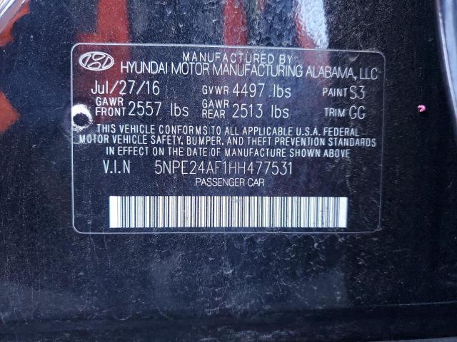 VIN 5NPE24AF1HH477531 2017 Hyundai Sonata, SE no.13