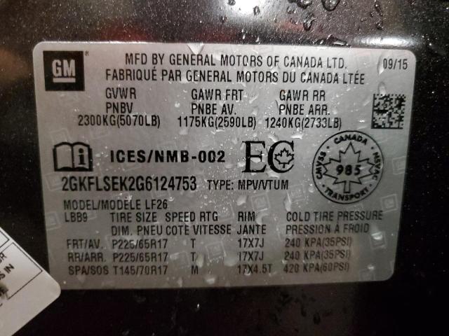 2016 GMC TERRAIN SL - 2GKFLSEK2G6124753
