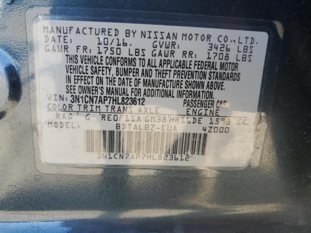 2017 NISSAN VERSA S - 3N1CN7AP7HL823612