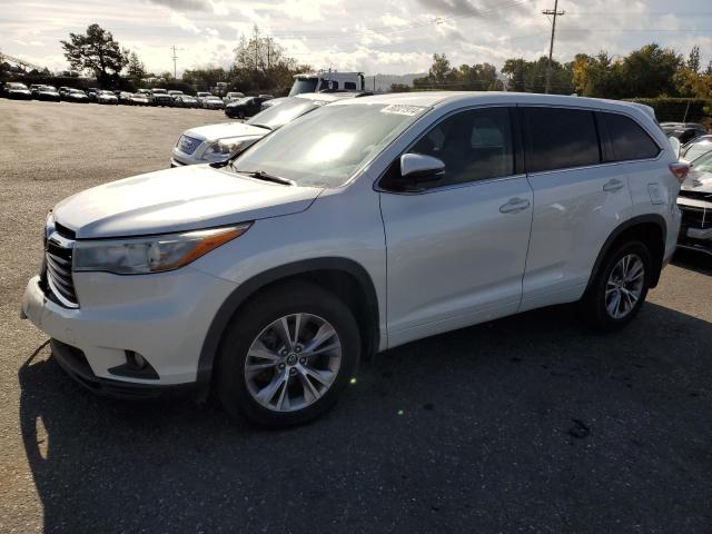 TOYOTA HIGHLANDER 2016 white  gas 5TDBKRFH0GS281325 photo #1