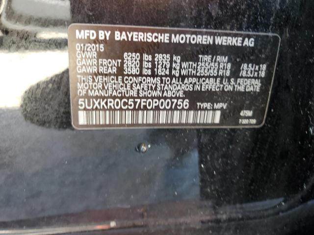 VIN 5UXKR0C57F0P00756 2015 BMW X5 no.14