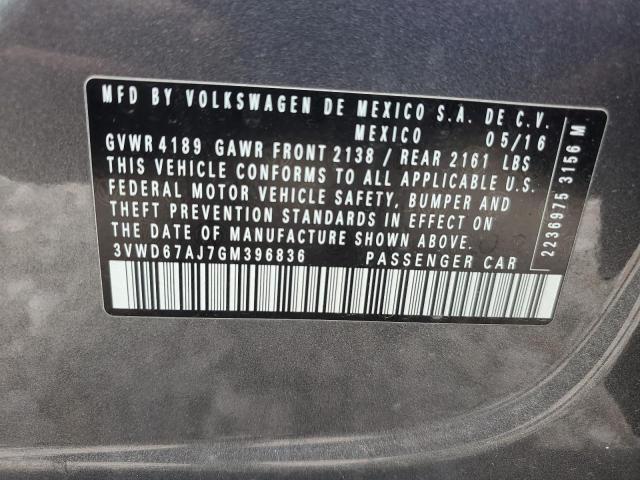 2016 VOLKSWAGEN JETTA SE - 3VWD67AJ7GM396836