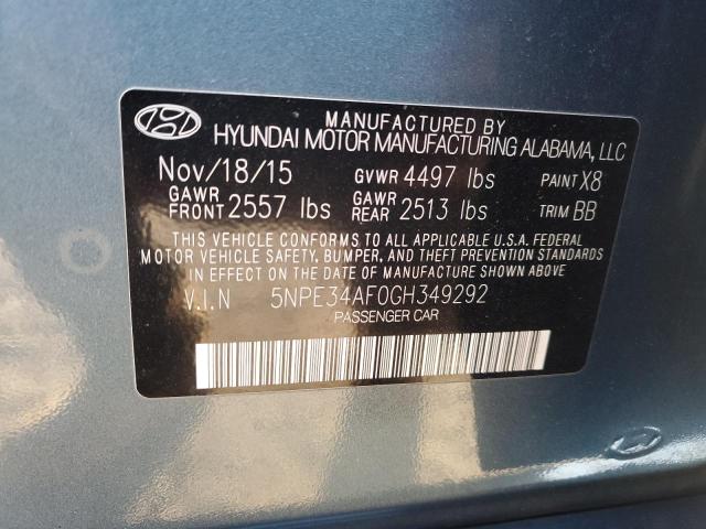 VIN 5NPE34AF0GH349292 2016 HYUNDAI SONATA no.12