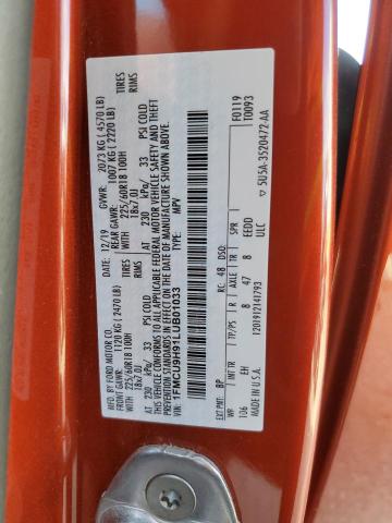 2020 FORD ESCAPE SEL - 1FMCU9H91LUB01033