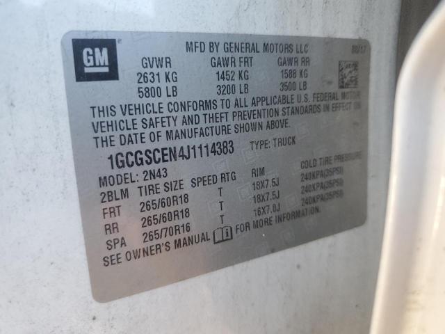 2018 CHEVROLET COLORADO L - 1GCGSCEN4J1114383