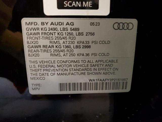 2023 AUDI Q5 PRESTIG WA1FAAFY2P2151957
