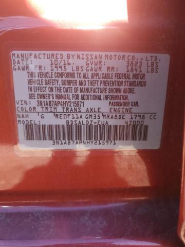 2017 NISSAN SENTRA S - 3N1AB7AP4HY215971