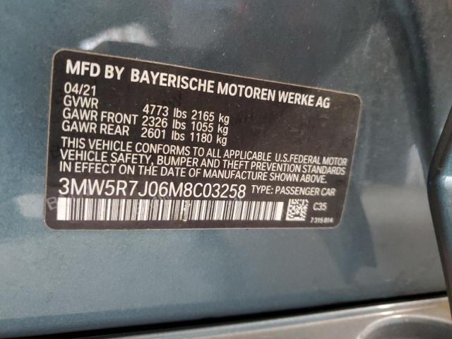 2021 BMW 330XI - 3MW5R7J06M8C03258