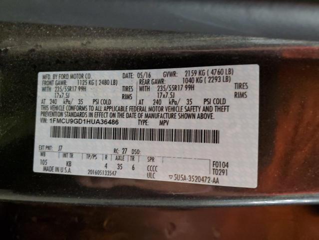 2017 FORD ESCAPE SE - 1FMCU9GD1HUA36486