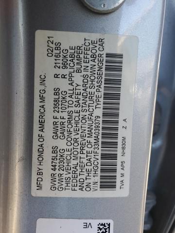 2021 HONDA ACCORD SPO - 1HGCV1F33MA039379