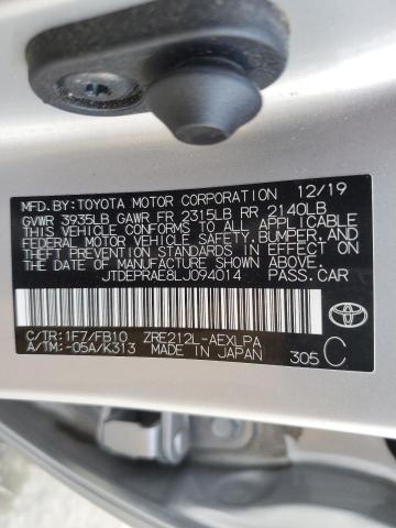 2020 TOYOTA COROLLA LE - JTDEPRAE8LJ094014