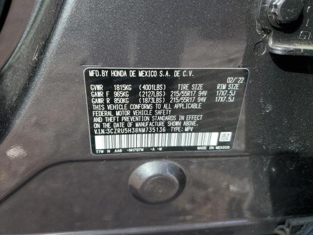 2022 HONDA HR-V LX - 3CZRU5H38NM735136