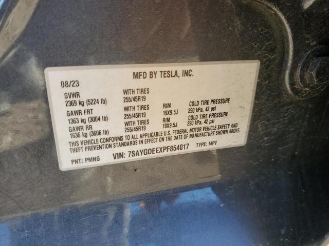 VIN 7SAYGDEEXPF854017 2023 Tesla MODEL Y no.12