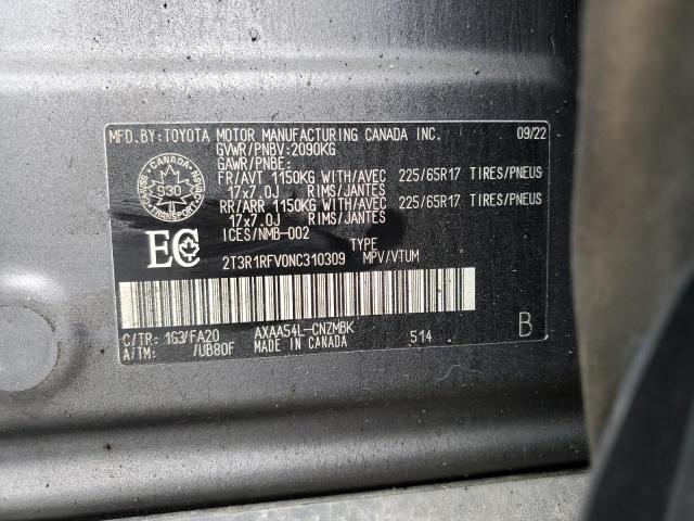 2022 TOYOTA RAV4 XLE - 2T3R1RFV0NC310309