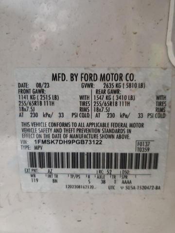 2023 FORD EXPLORER X - 1FMSK7DH9PGB73122
