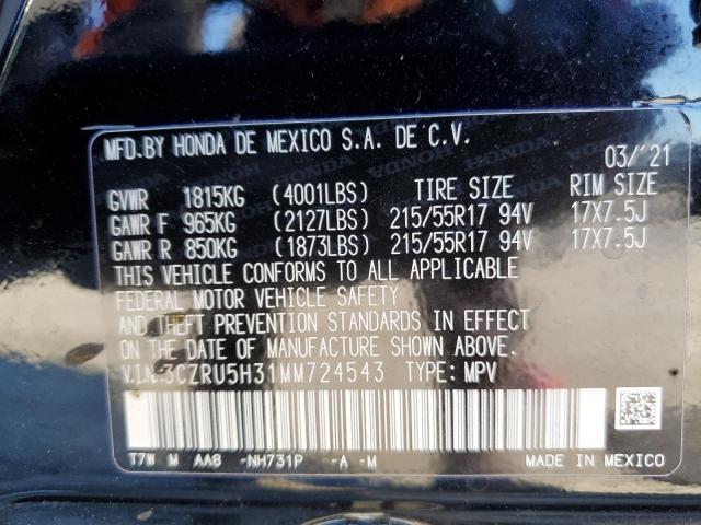 2021 HONDA HR-V LX - 3CZRU5H31MM724543