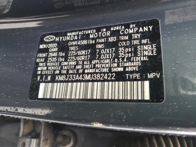 2021 HYUNDAI TUCSON LIM - KM8J33A43MU382422