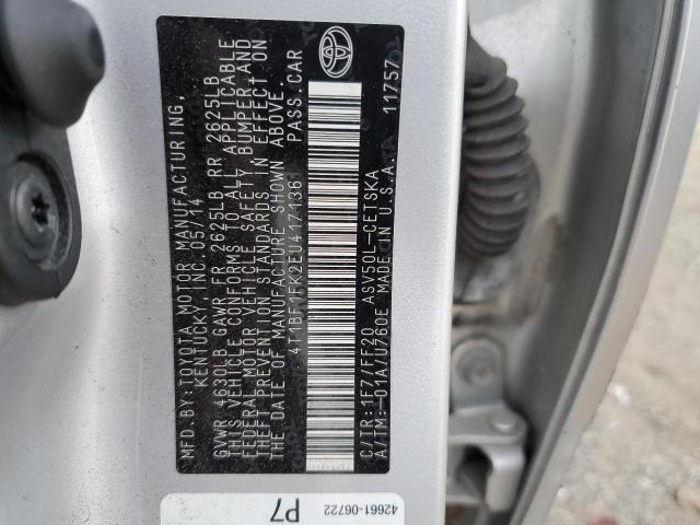 VIN 4T1BF1FK2EU417136 2014 Toyota Camry, L no.12